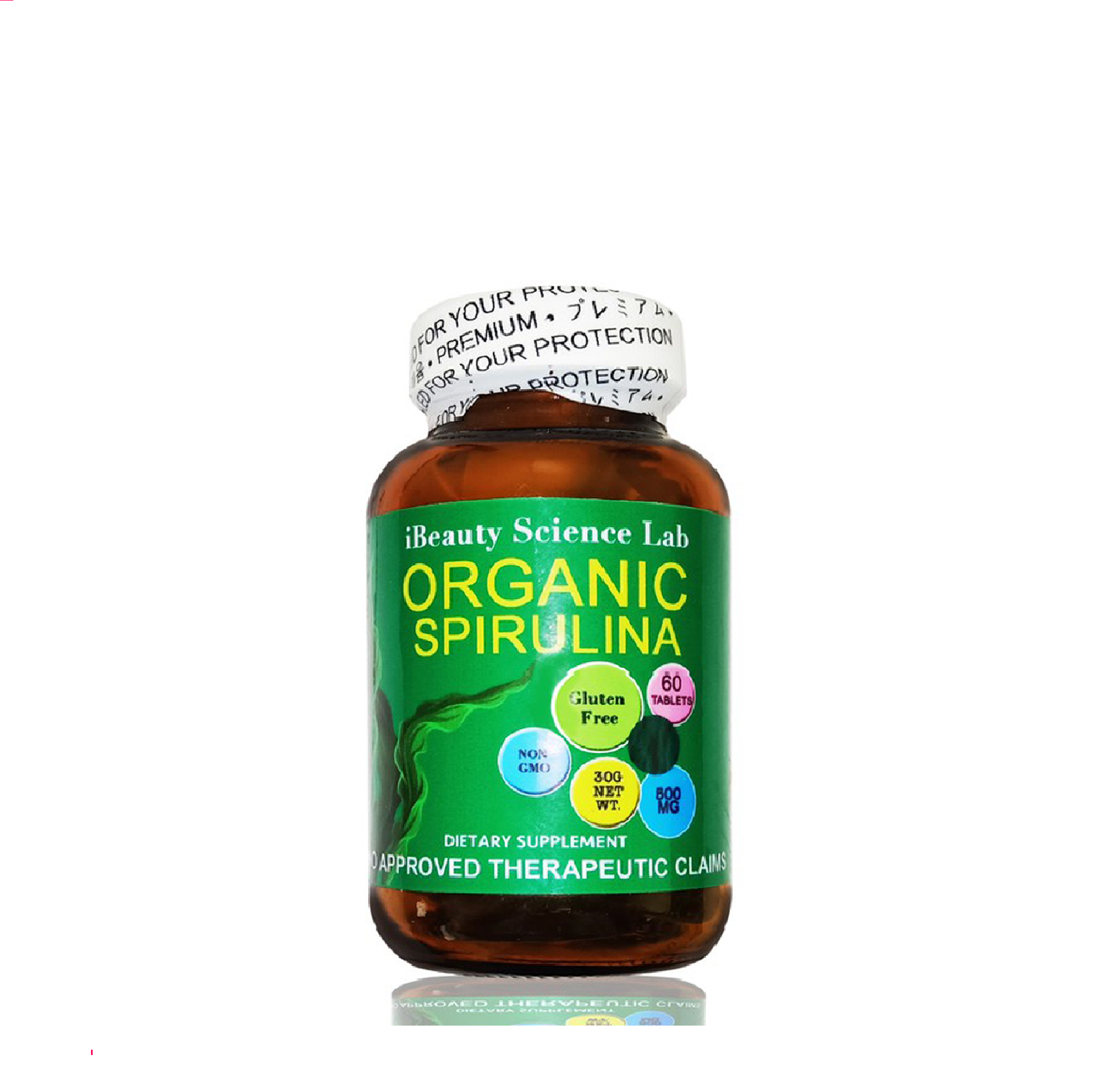 iBeauty Science Lab Spirulina 500mg 60 Tablets 1 bpttle